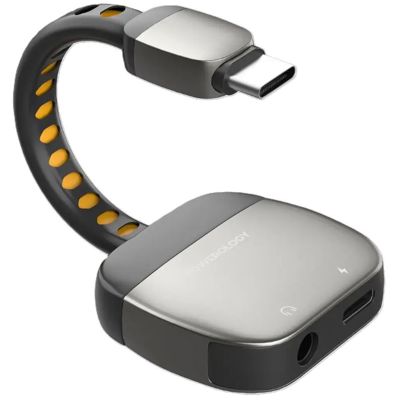 POWEROLOGY 2-IN-1 Adapter Type-C to 3.5mm AUX - Gray